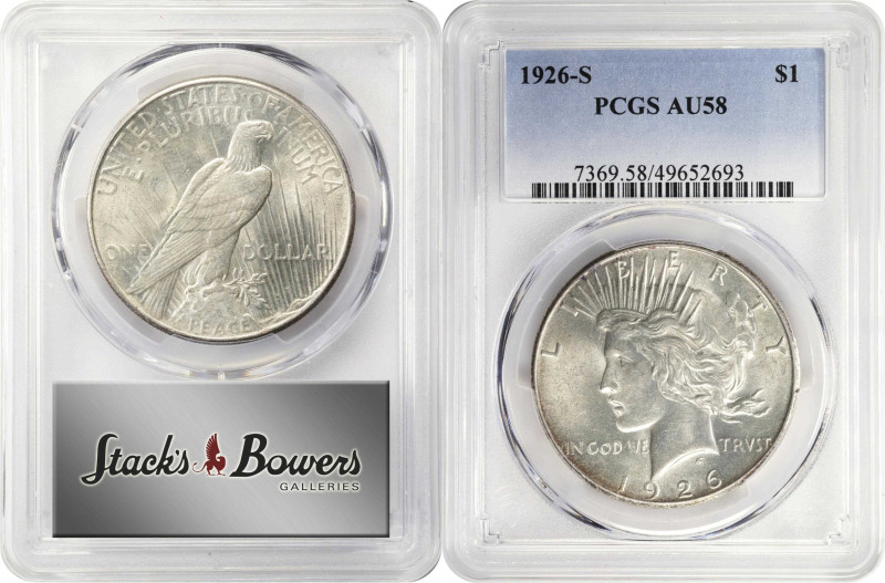 Lot of (2) 1926-Dated Peace Silver Dollars. AU-58 (PCGS).

Included are: 1926-...