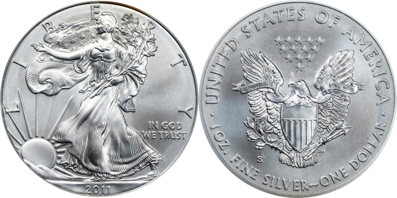 2011-S Silver Eagle. 25th Anniversary Set. First Strike. MS-70 (PCGS).

(Total...