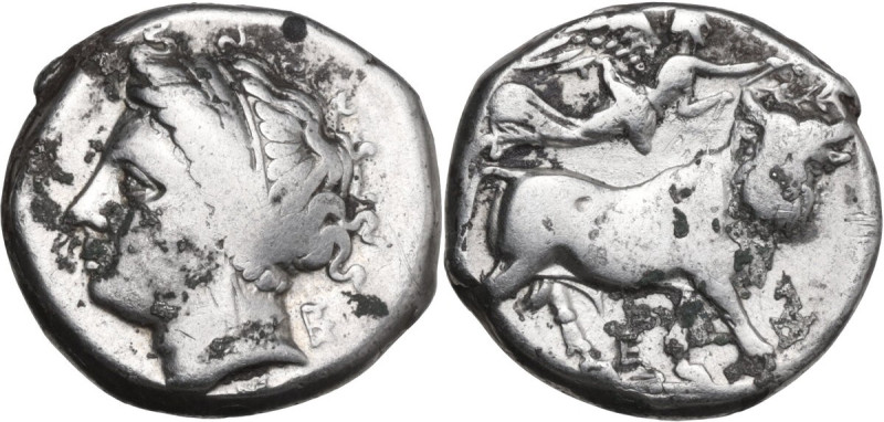 Greek Italy. Central and Southern Campania, Neapolis. AR Nomos, 275-250 BC. Obv....
