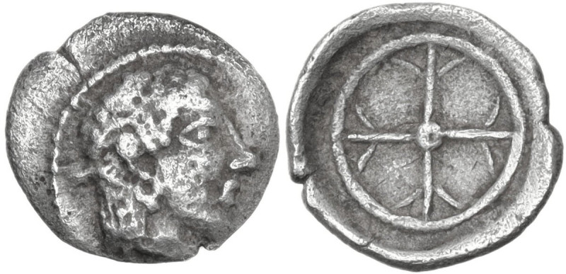 Sicily. Syracuse. Hieron I (478-466 BC). AR Obol, Local imitation ?, c. 475-470 ...