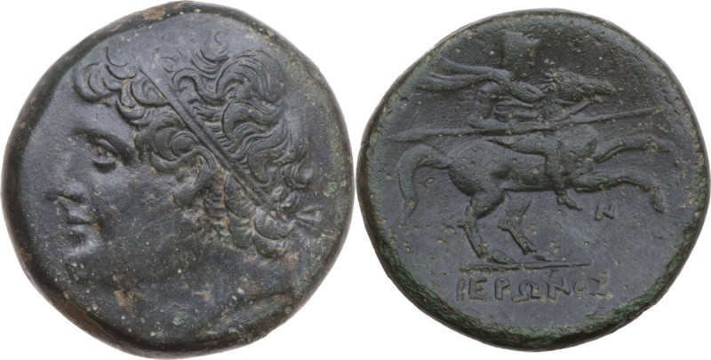 Sicily. Syracuse. Hieron II (274-215 BC). AE 27 mm. 240-215 BC. Obv. Diademed he...