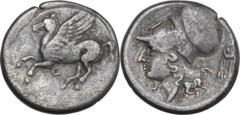 Continental Greece. Akarnania, Thyrreion. AR Stater, 320-280 BC. Obv. Pegasus fl...