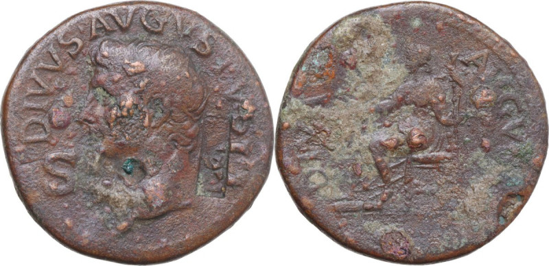 Divus Augustus (died 14 AD). AE Dupondius, Rome mint, struck under Claudius 41-5...