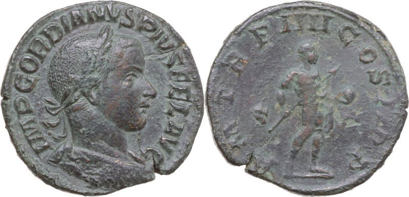 Gordian III (238-244). AE Sestertius, Rome mint, 241-244. Obv. IMP GORDIANVS PIV...