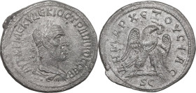 Trajan Decius (249-251). AR Tetradrachm, Antioch mint (Syria). Obv. Laureate, draped and cuirassed bust right. Rev. Eagle standing right on palm branc...