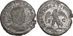 Trebonianus Gallus (251-253). AR Tetradrachm, Antioch mint (Seleucis and Pieria, Syria). Obv. Laureate, draped and cuirassed bust right. Rev. Eagle st...