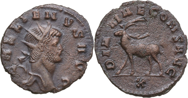 Gallienus (253-268). AE Antoninianus, Rome mint, 260-268. Obv. GALLIENVS AVG. Ra...