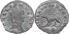 Gallienus (253-268). BI Antoninianus, Rome mint, 260-268. Obv. IMP GALLIENVS AVG. Radiate head right. Rev. LIBERO P CONS AVG. Panther, walking left. R...