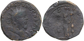 Postumus (259-268). AE 28 mm, Lugdunum mint. Obv. IMP C M CAESS LAT POSTVMVS PF AVG. Radiate and draped bust right. Rev. FIDES MILITVM. Fides, draped,...