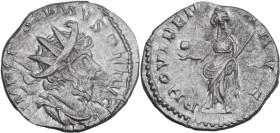 Postumus (259-268). AR Antoninianus, Cologne mint, 260-269. Obv. IMP C POSTVMVS P F AVG. Radiate, draped and cuirassed bust right. Rev. PROVIDENTIA AV...