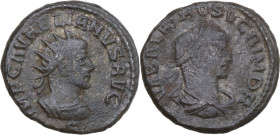 Aurelian with Vabalathus (270-275). BI Antoninianus, Antioch mint, 270-275. Obv. IMP C AVRELIANVS AVG. Radiate and cuirassed bust right. Rev. VABALATH...