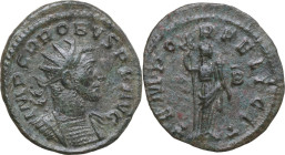 Probus (276-282). BI Antoninianus, Lugdunum mint, 276-282. Obv. IMP C PROBVS P F AVG. Radiate and cuirassed bust right. Rev. TEMPOR FELICIT. Felicitas...