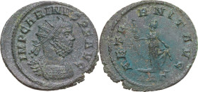 Carinus (283-285). AE Antoninianus, Rome mint, 283-285. Obv. IMP CARINVS P F AVG. Bust of Carinus, radiate, draped, right, or bust of Carinus, radiate...