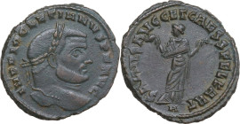 Diocletian (284-305). AE Follis, Carthago mint, 299-303. Obv. IMP DIOCLETIANVS PF AVG. Laureate head right. Rev. SALVIS AVGG ET CAESS FEL KART. Cartha...