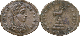 Constans (337-350). AE 19.5 mm, Siscia mint, 348-350. Obv. D N CONSTA-NS P F AVG. Pearl-diademed, draped and cuirassed bust right. Rev. FEL•TEMP•REPAR...
