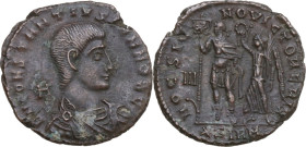 Constantius Gallus as Caesar (351-354). AE 23 mm, Sirmium mint, 351-355. Obv. D N CONSTANTIVS IVN NOB C. Bareheaded, draped and cuirassed bust right; ...