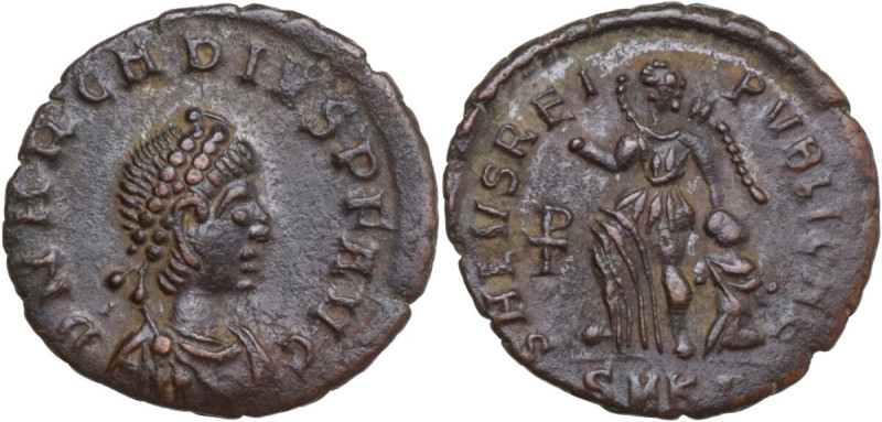 Arcadius (383-408). AE 14mm, Cyzicus mint, 388-392. Obv. D N ARCADIVS P F AVG. P...