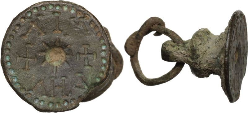 MICHAEL'S BYZANTINE BRONZE SEAL Byzantine, c. 10th-14th century AD. Seal with a ...