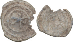 Leads from Ancient and Medieval World. PB Tessera. D/ Star. R/ Blank. PB. 1.88 g. 17.5 mm.