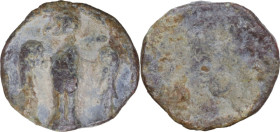 Leads from Ancient and Medieval World. PB Tessera. D/ Eagle frontal, head left, wings open. R/ Blank. PB. 1.68 g. 14 mm.