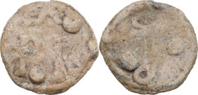 Leads from Ancient and Medieval World. PB Tessera, XIII century. PB. 3.33 g. 15.5 mm.