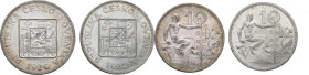Czechoslovakia. Lot of two (2) AR 10 Korun coins, years 1930 and 1932. AR.