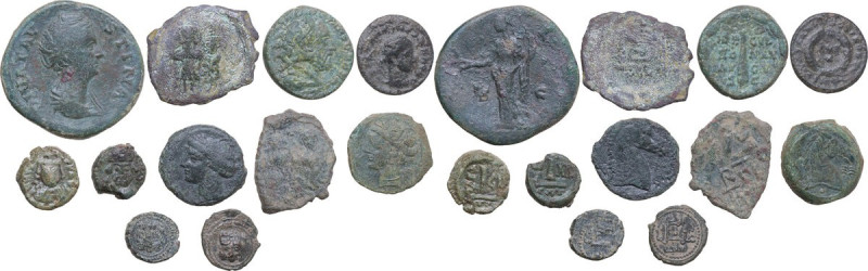 Miscellaneous. Ancient to Medieval. Lot of eleven (11) unclassified AE denominat...