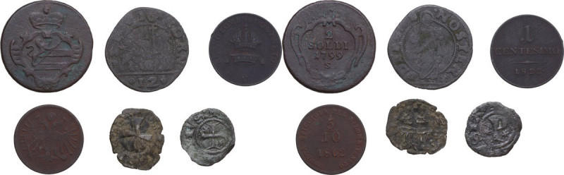 World Coins. Lot of six (6) unclassified AE and BI denominations of North-East I...