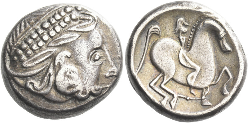 Oltenia

Tetradrachm, Kinnlos type circa 3rd century BC, AR 22 mm, 14.44 g. St...