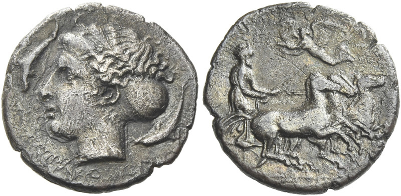 Syracuse

Hemidrachm dies signed by the artist E– (Euarchidas or Euainetos?) c...