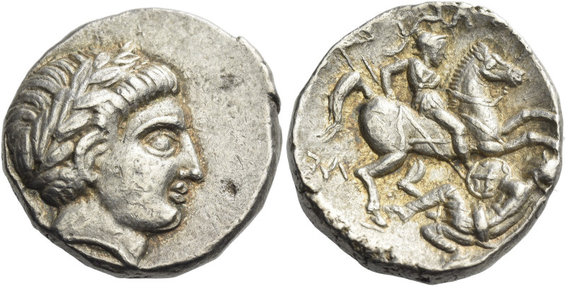 Kings of Paeonia. Patraus, 335 – 315 

Tetradrachm 335-315, AR 24 mm, 12.79 g....