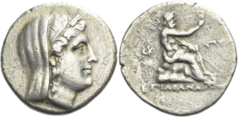 Byzantium

Tetradrachm circa 250-219, AR 27 mm, 12.80 g. Veiled head of Demete...