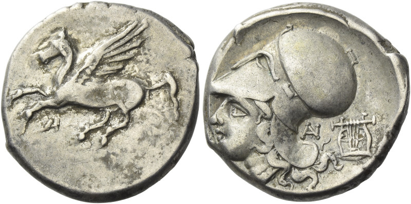 Acarnania, Anactorium 

Stater circa 350-300, AR 21 mm, 8.49 g. Pegasus flying...