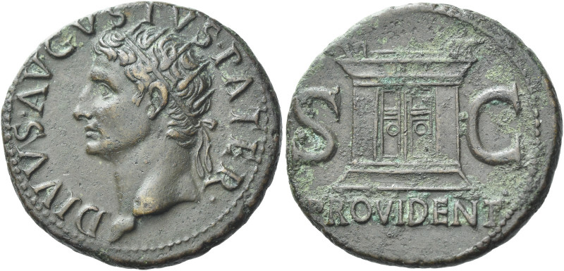 Octavian as Augustus, 27 BC – 14 AD 

Divus Augustus. As circa 22-30, Æ 28 mm,...