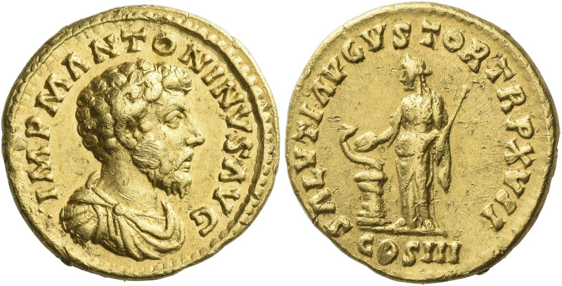 Marcus Aurelius augustus, 161 – 180

Aureus 162-163, AV 19 mm, 7.29 g. IMP M A...