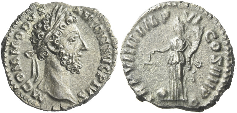 Commodus augustus, 177 – 192 

Denarius 183, AR 18 mm, 2.87 g. M COMMODVS – AN...