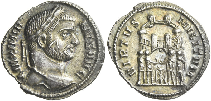 Maximianus Herculius, 286 – 308 

Argenteus, Ticinum circa 295, AR 18 mm, 2.38...