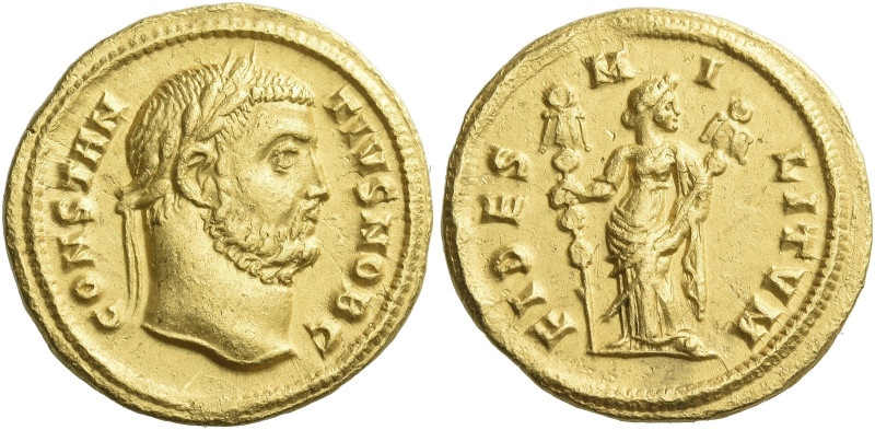 Constantius Chlorus caesar, 293 – 305

Aureus, Cyzicus circa 294-295, AV 19 mm...