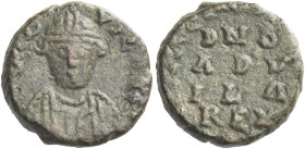 Baduila, 541-552

Pseudo-Imperial coinage. In the name of Anastasius, 491-518. Decanummium, Roma 549/550-552, Æ 15 mm, 4.15 g. DN BADV – ILA REX Cro...