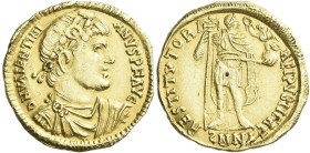 The Burgundians or Franks 

Pseudo-Imperial coinage. In the name of Valentinian I. Solidus, Nicomedia 364-367, AV 21 mm, 4.29 g. D N VALENTINI – ANV...