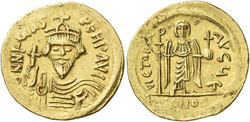 Phocas, 23 November 602 – 5 October 610 

Solidus circa 607–610, AV 21 mm, 4.4...