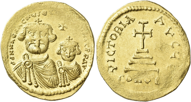 Heraclius, 610 – 641 and associate rulers from 613 

Solidus 613-circa 616, AV...