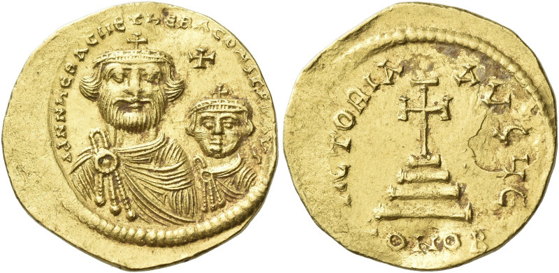 Heraclius, 610 – 641 and associate rulers from 613 

Solidus 613-circa 616, AV...