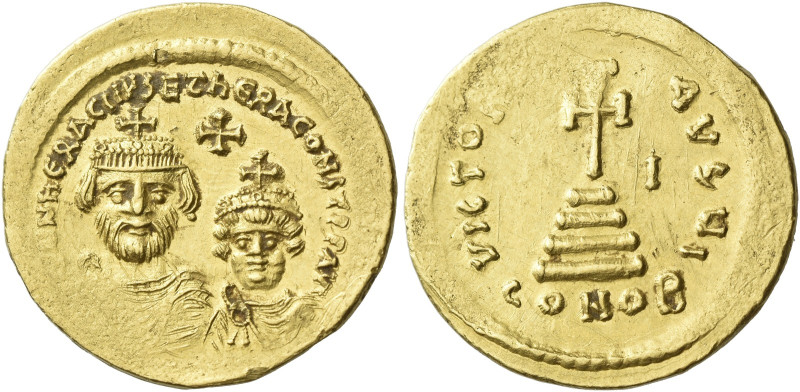 Heraclius, 610 – 641 and associate rulers from 613 

Solidus 610-613, AV 21 mm...