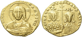 Constantine VII Porphyrogenitus, 6 June 913 – 9 November 959, with colleagues from 914 

Solidus circa 949–959, AV 19 mm, 4.18 g. +IhS XPS ReX ReGNA...