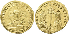 Basil II Bulgaroctonos, 11 January 976 – 15 December 1025, with Constantine VIII, co-emperor throughout the reign 

Histamenon circa 989-1001 (?), A...