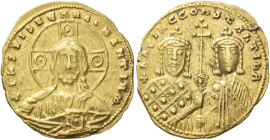 Basil II Bulgaroctonos, 11 January 976 – 15 December 1025, with Constantine VIII, co-emperor throughout the reign 

Histamenon circa 977-989 (?), AV...