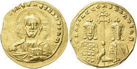 Basil II Bulgaroctonos, 11 January 976 – 15 December 1025, with Constantine VIII, co-emperor throughout the reign 

Histamenon circa 989-1001 (?), A...