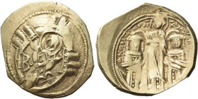 Andronicus II, Palaeologus 11 December 1282 – 24 May 1328 and associated rulers from 1294 

Hyperpyron 1303-1320, AV 25 mm, 4.10 g. Bust of the Virg...