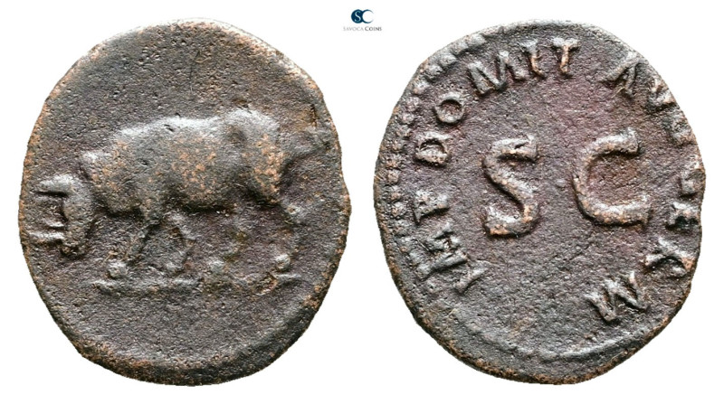Domitian AD 81-96. Rome
Quadrans Æ

17 mm, 1,73 g



Very Fine